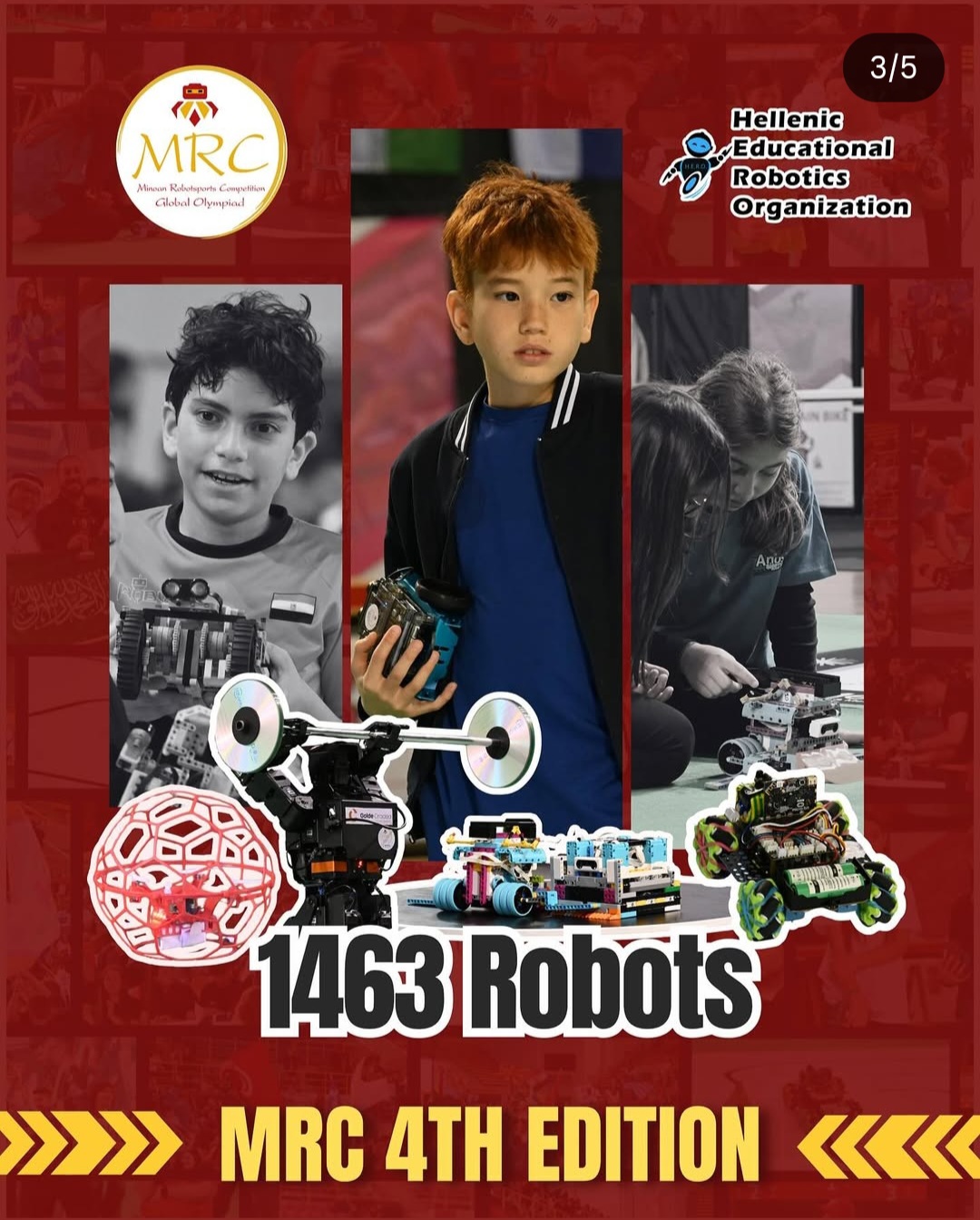 Imagem para a notícia: Datas da Olimpíada Global da Competição Minoan Robotsports já foram divulgadas